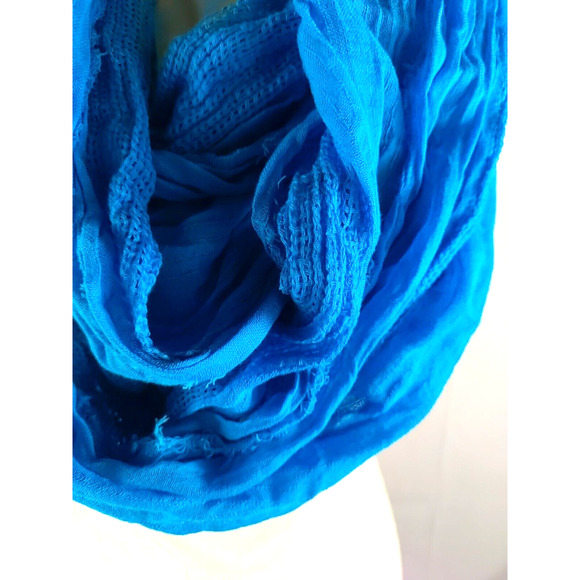 Infinity Scarf Blue 18 X 70 - Picture 8 of 9